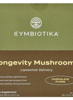 Cymbiotika Longevity Mushrooms Liposomal Delivery Chocolate Fudge 30 Pouches 10 ml Each 