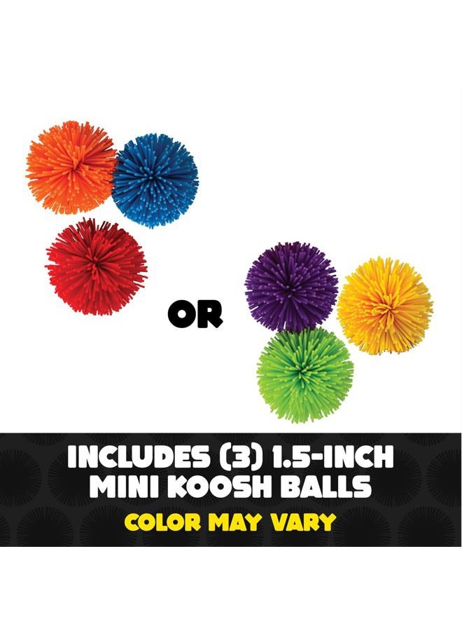 Koosh Minis 3-Pack - The Easy to Catch, Hard to Put Down Ball! - Fidget Toy - for Ages 3+ - Individual Colors May Vary - Image 2
