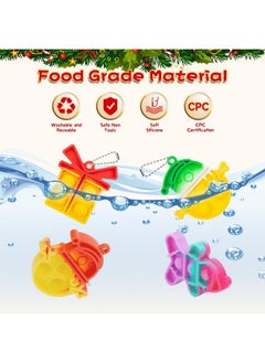 PICcircuit 24 Pack Christmas Party Favors Pop Fidget Toys Bulk Keychain Its Christmas Goodie Bag Stuffers Christmas Stocking Stuffers Kids Christmas Toys Birthday Students Small Kid Classroom Prizes Bulk Toys It  - Image 3