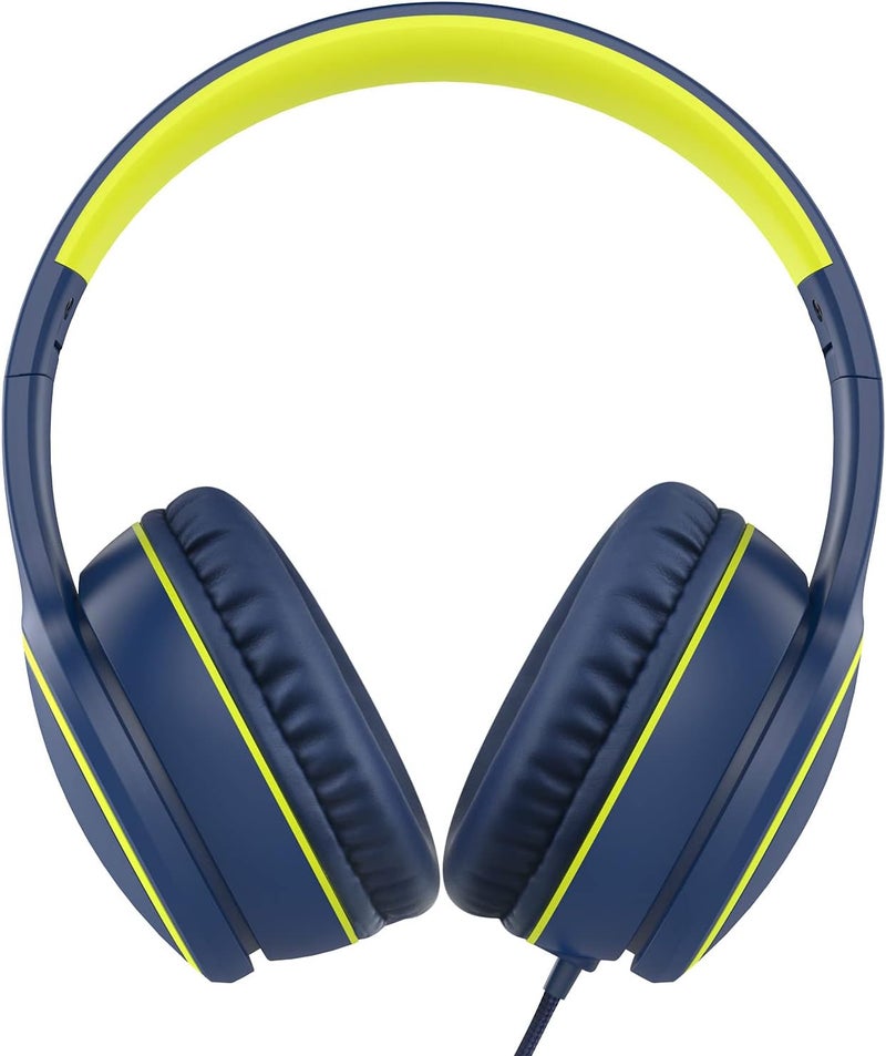RORSOU R10 Over-Ear Headphones with Microphone, Lightweight Folding Stereo Bass Headset with 1.5M No-Tangle Cord, Portable Wired Headphones for Smartphone Tablet Computer MP3 / 4 (Blue) - Image 2