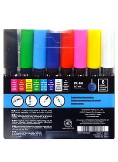 POSCA 8-Color Paint Marker Set Pc-1M Medium Multicolor  - Image 2