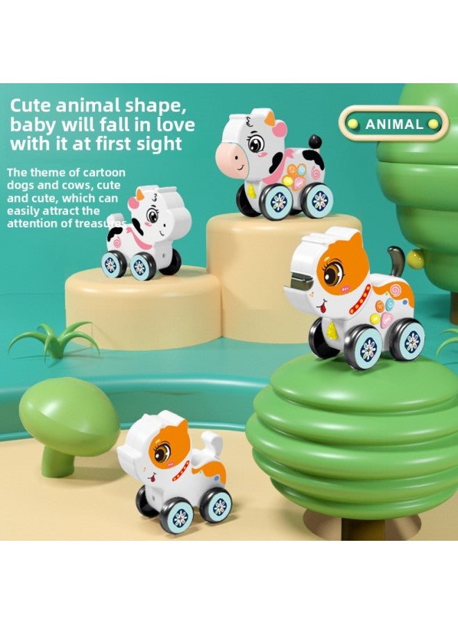 Children's Early Education Electric Dragging Walking Swing Cartoon Cute Dog Cow Animal Story Telling Infant Educational Toys-Color:Electric Cute Dog - Image 5