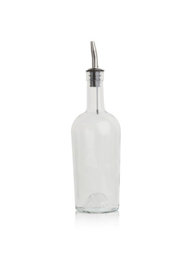 Tablecraft Glass Syrup Bottle with Vented Stainless Steel Pourer - 500ml