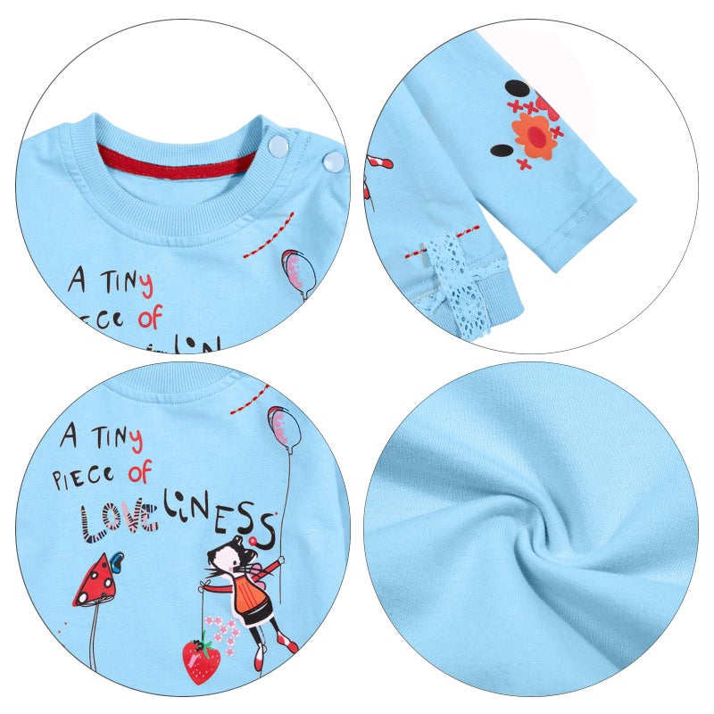 MAXIMGR Toddler Girl Clothes Baby Girl Outfits Cute Long Sleeve Cartoon Top + Jeans Pants Fall Winter Girls Clothing Sets - Image 4