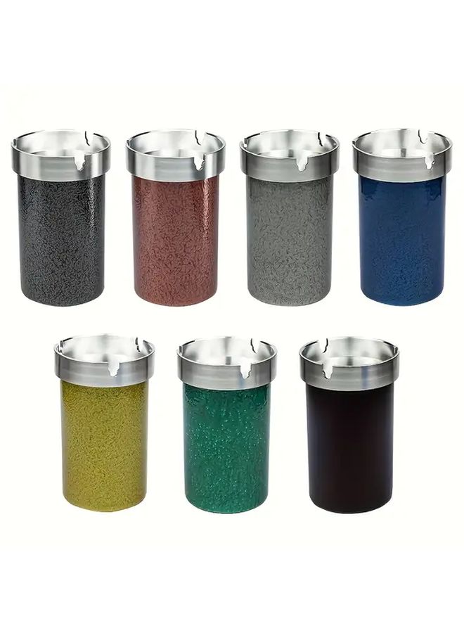 Custom Engraved Green Aluminum Car Ashtray With Lid Odorless Portable - Image 5