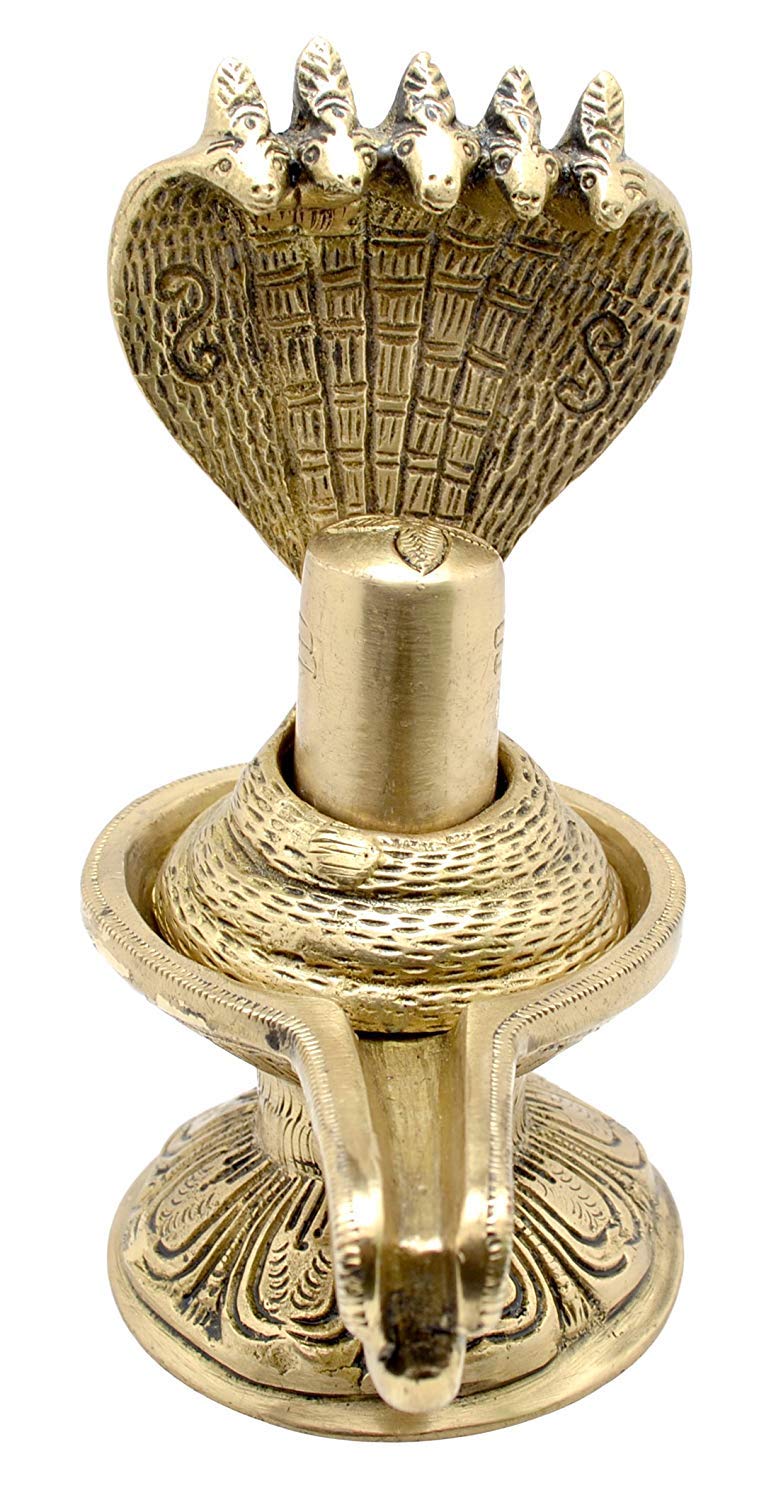 ARTVARKO Shivling Idol Brass Shiva Murti Shivlingam Puja Statue God Mandir Temple Pooja Puja Home Decor Vastu Showpiece Height 6 Inches - Image 4