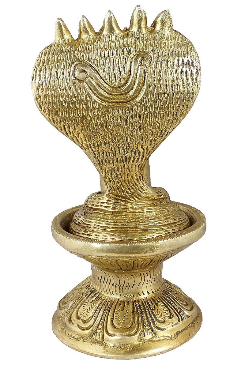 ARTVARKO Shivling Idol Brass Shiva Murti Shivlingam Puja Statue God Mandir Temple Pooja Puja Home Decor Vastu Showpiece Height 6 Inches - Image 3