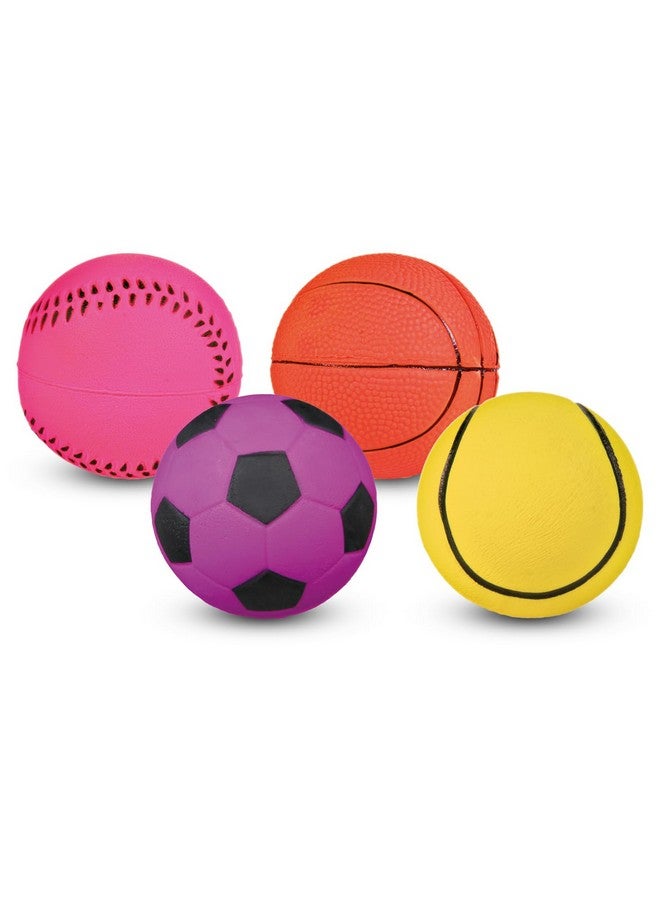 تريكسي لعبة كرات النيون للكلاب | كرات إسفنجية مطاطية ذات جودة ارتداد جذابة لجذب انتباه حيوانك الأليف | تعزز اللعب الصحي والتمارين الرياضية | متنوعة - 6 سم (عبوة من 4 قطع)