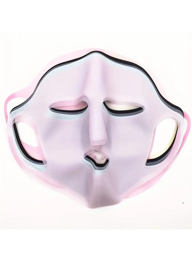 ORiTi غطاء قناع وجه من السيليكون المرطب قابل لإعادة الاستخدام وقابل للتنفس للورقة يمنع التبخر ويعزز العناية بالبشرة - أرجواني - Image 3