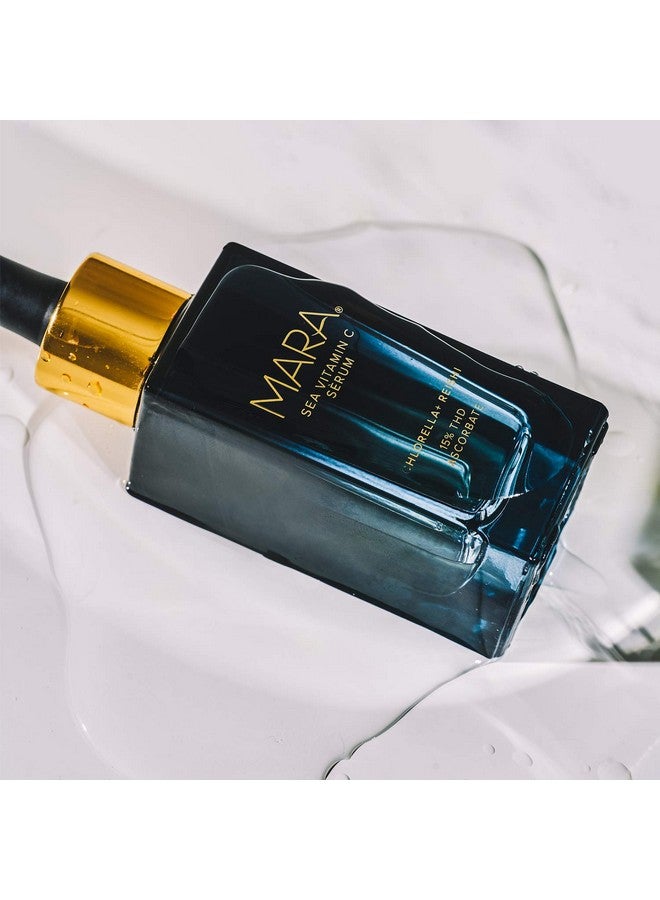 Natural Chlorella + Reishi Sea Vitamin C Serum Nontoxic Plantbased Skin Care Firm + Illuminates The Skin While Targeting Fine Line + Wrinkles (1 Oz 30 Ml)