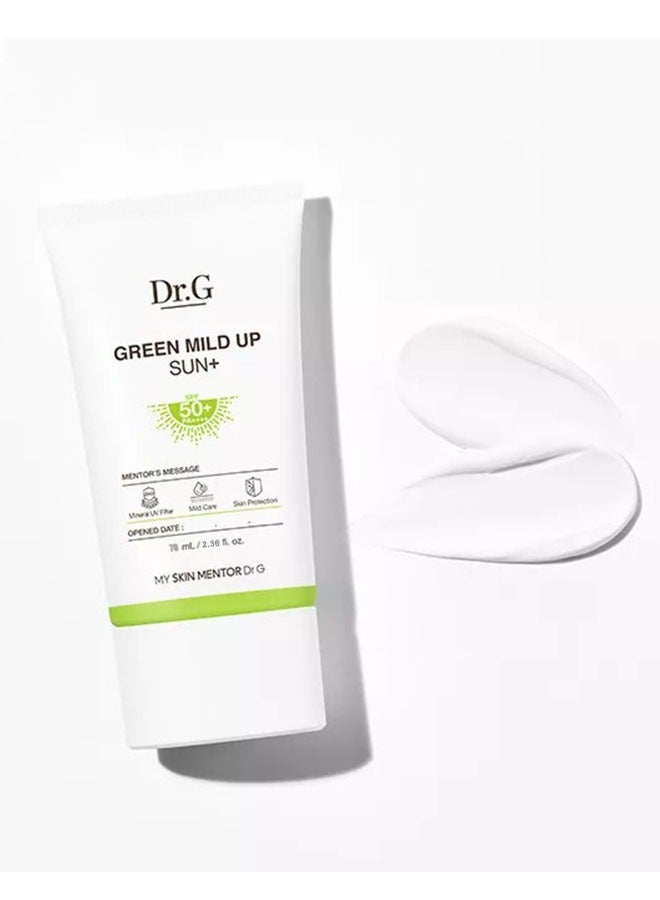 Dr. G Green Mild Up Sun+ SPF50+ PA++++ 70ml, Protection Moisture Ceramide Plant Oil - Image 1