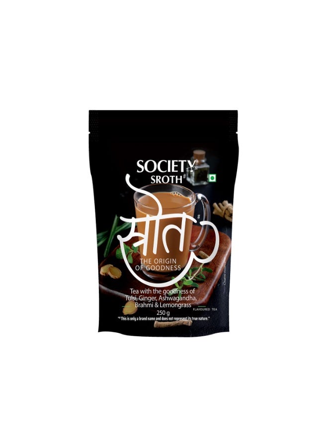Society Sroth Ayurvedic Tea | With Goodness of Tulsi, Ashwagandha & Brahmi | Immunity Booster | 250 g Pouch - Image 1