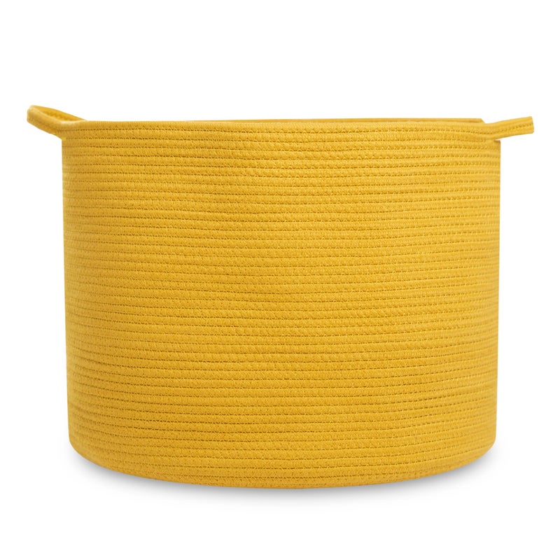 Natemia Extra Large Woven Storage Basket (20" x 20" x 14") - Baby & Toy Organizer, Blanket Basket, Perfect Baby Registry Gift - Image 1