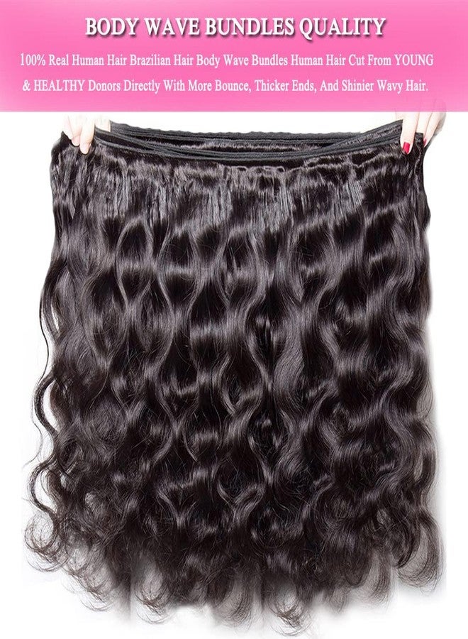serwell Body Wave Bundles Human Hair - 10 Inch 10A Body Wave, 100% Unprocessed Virgin Brazilian Hair, Double Weft Weave, Natural Black - Image 3