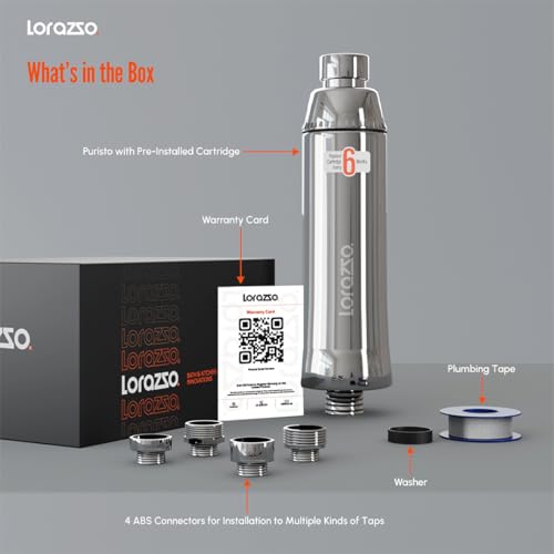 Lorazzo PURISTO 20-Stage Hard Water Softener for Tap & Shower | Water Filter for Tap | | Use for Any Tap in Home or Shower Head for Bathroom | Water Softener for Home - Image 5