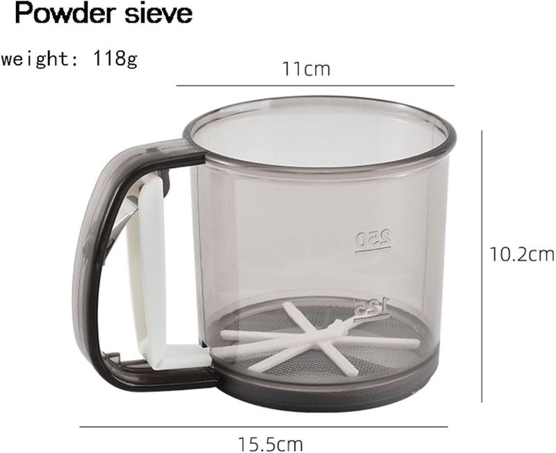 Veloxi EXIM Veloxi Stainless Steel Plastic Flour Sifter Baking Sieve with Fine Mesh for LumpFree Flour Powdered Sugar Spices Durable Handheld Sifting Tool for Baking Cooking EasyGrip Handle - Image 5