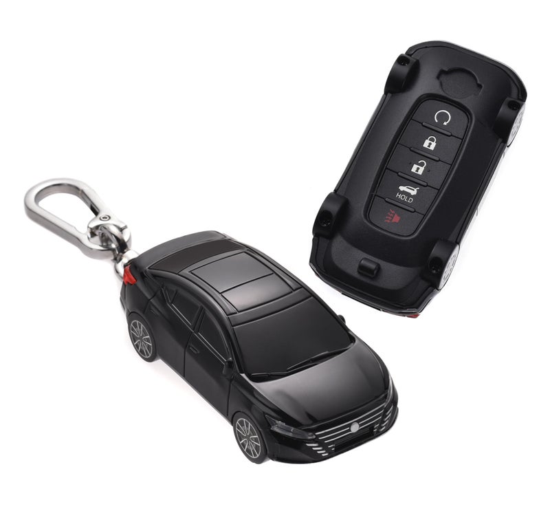 TopGrit for Nissan 2023 2024 Rogue Pathfinder SL Platinum Key Fob Cover, compatible with 3/4/5 Buttons Smart Remote Key - Black - Image 1