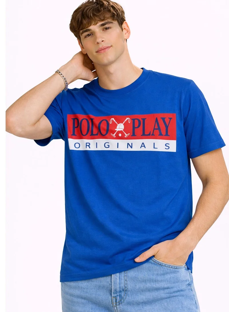 Polo Play  Men’s Graphic and Embossed T-Shirt-2 pack for Men | Best Price UAE