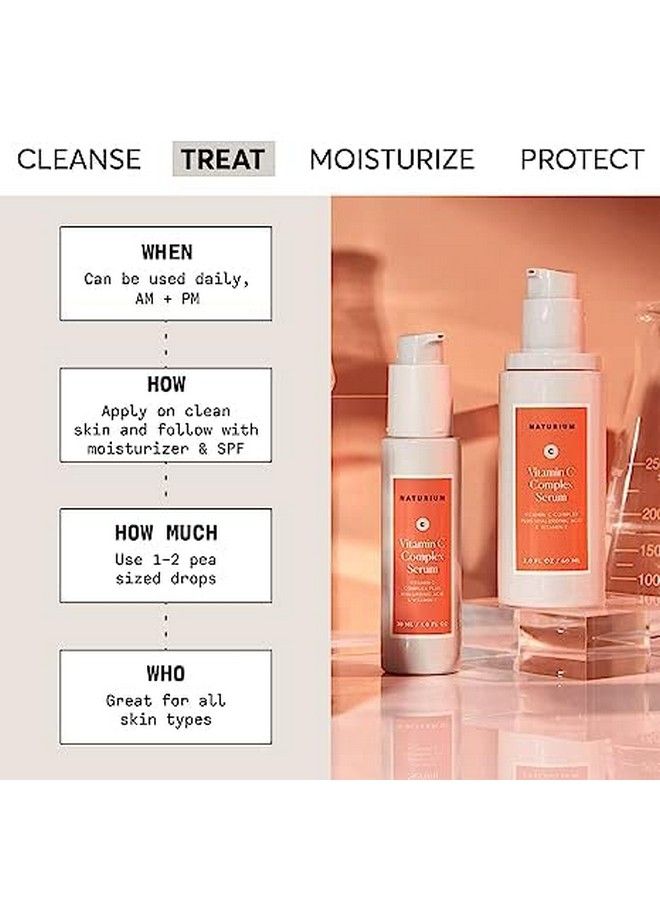 NATURIUM Vitamin C Complex Face Serum Plus Hyaluronic Acid & Vitamin E Anti Aging Skin Care Treatment 2 Oz  - Image 3