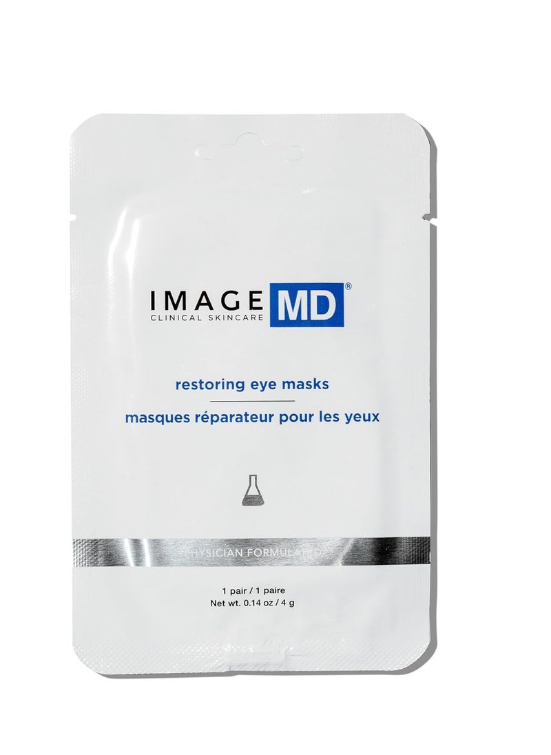 IMAGE SKINCARE IMAGE Skincare, IMAGE MD Restoring Eye Masks, Hydrating Hydro-Gel Under Eye Masks, 3x Hyaluronic Acid Visibly Firms and Hydrates  - Image 1
