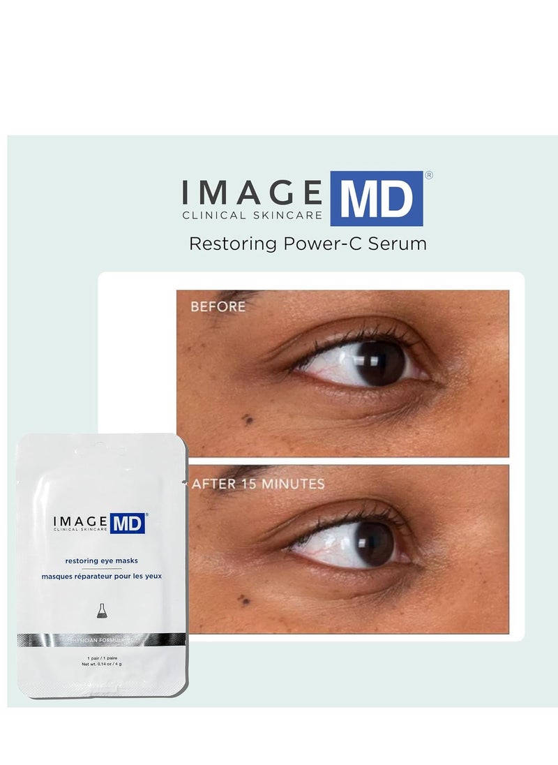 IMAGE SKINCARE IMAGE Skincare, IMAGE MD Restoring Eye Masks, Hydrating Hydro-Gel Under Eye Masks, 3x Hyaluronic Acid Visibly Firms and Hydrates  - Image 5