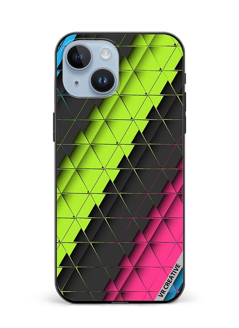 Protective Case Cover For Apple iPhone 15 Plus Abstract Design Multicolour