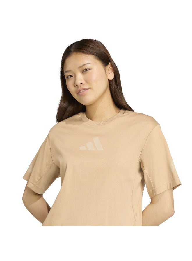 Adidas Adidas W Z.N.E. Tee Brown T-Shirt (Short Sleeve) T-Shirts For Women - Image 5
