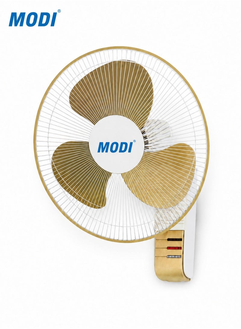 MODI 2 Piece 16 Inch Wall Fan 45W, 3 Speed Oscillating Wall Mounted Fan, 3 Blade Low Noise Air Circulation Cooling Fan for Home Office Living Room Shop, White - Image 4