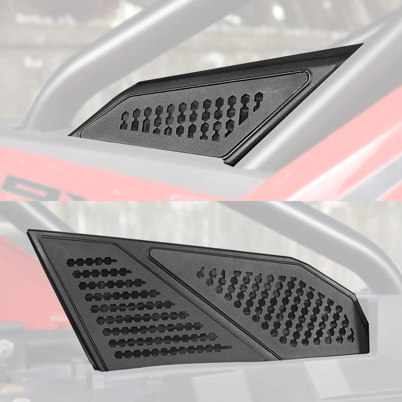 RERPRO RZR Intake Cover Grill Compatible with 2020 2021 2022 2023 2024 2025 Polaris RZR PRO XP4 RZR Turbo R4 RZR Pro R4 Inlet Protection Cover Engine Side Vent Air Intake Metal Mesh Cover Bezel