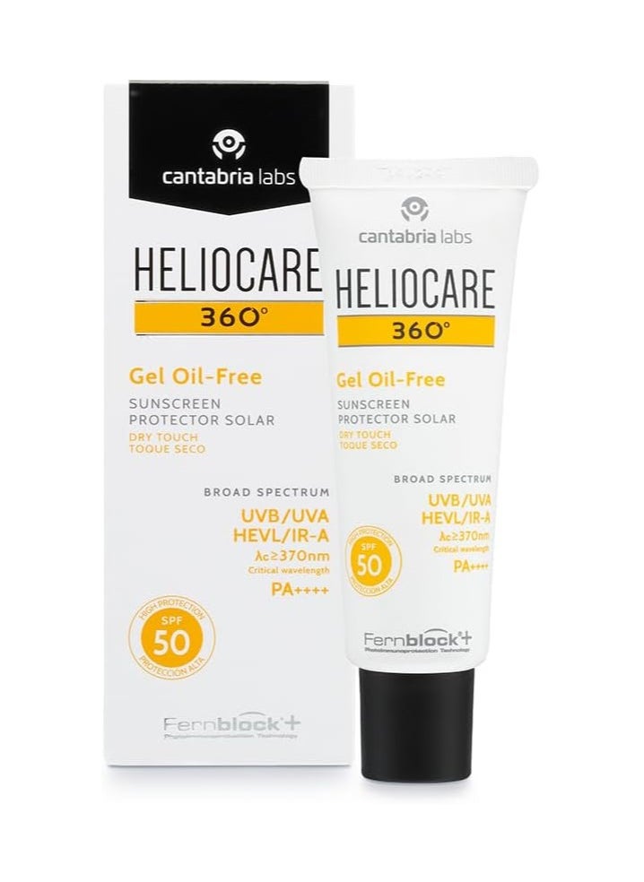 Heliocare - Heliocare, 360° Gel Oil Free Sunscreen, SPF 50, 50 ml - Image 1