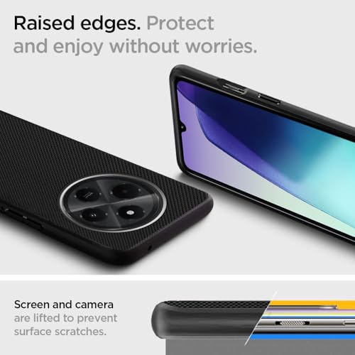 SHINESTAR Silicone Frosted Air Dotted Case Cover for Redmi A4 5G | Poco C75 5G | 14C 5G | Poco M7 | 360 Degree Camera Protection Back Cover for Redmi A4 5G | Poco C75 5G | 14C 5G | Poco M7 - Black - Image 3