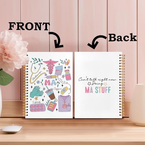 SNNDER Medical Assistant Gifts, MA Gifts for Women, MA Notebook Medical Journal Hardcover Spiral Notebook 5.5x8.3 Inch - Image 3