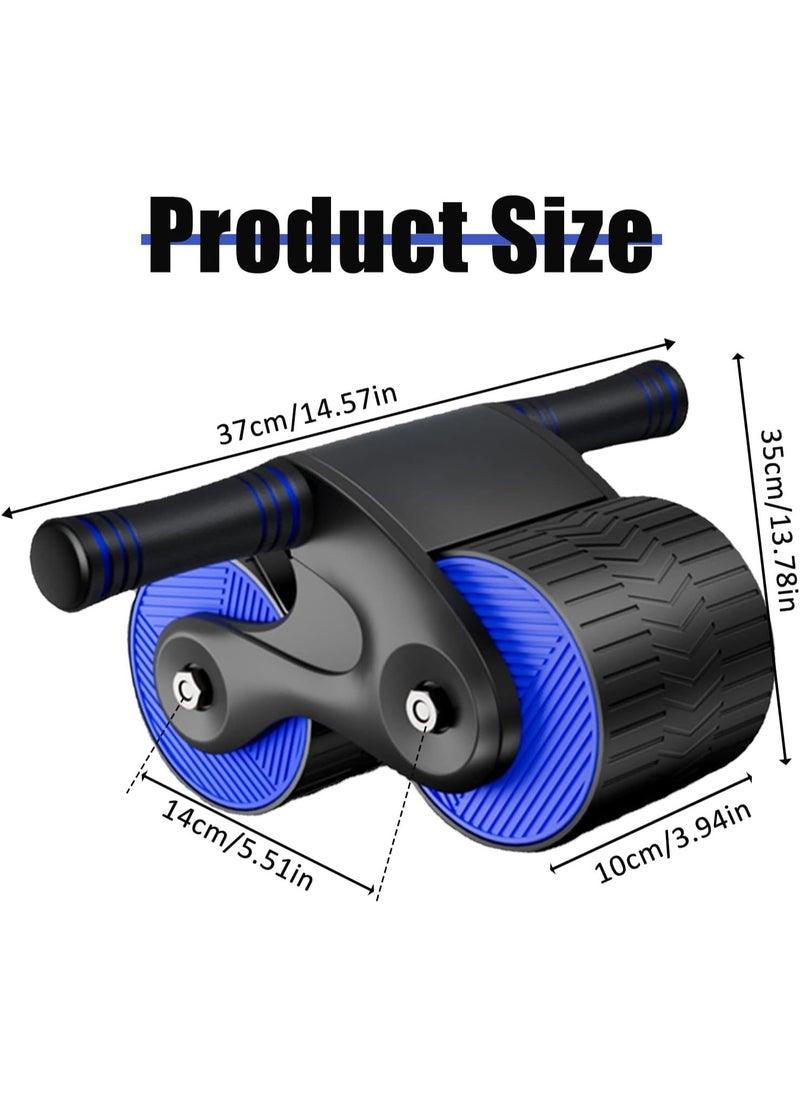 AIWANTO Double Wheel Round Abdominal Roller With Knee Mat, Bearing Structure, Household Abdominal Abs Exercise, Silo Silent Non-slip for Gym Blue  - Image 5