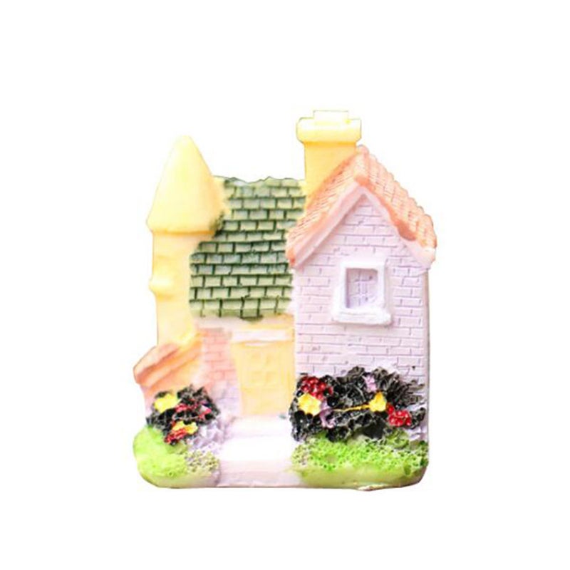 2pcs Simulated House Resin Artificial Landscape Miniature Landscape Decors Plant Ornaments for Doll House Landscape Supplies (Random Color) - Image 2