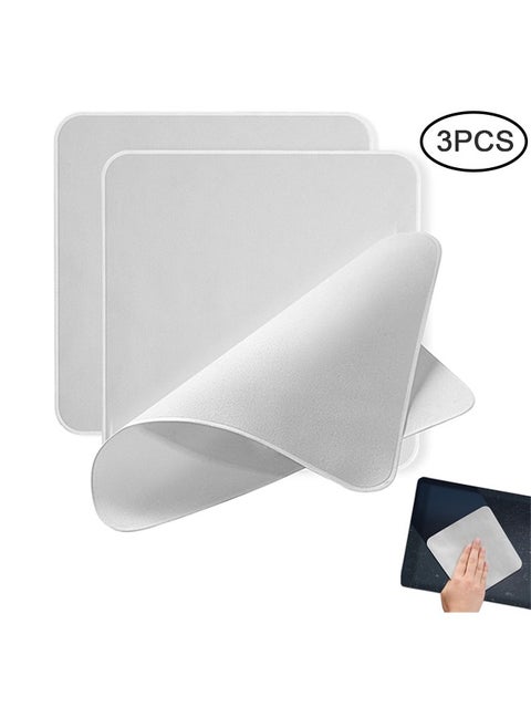 3Pcs Polishing Cloths, Compatible with Apple iPhone, iPad, MacBook, iWatch, Soft & Nonabrasive Double-Layer Microfiber Cleaning Cloths