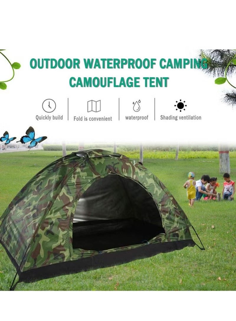 Generic Lightweight Camouflage Hiking Tent with Tote Bag/Outdoor Camping Tent, Suitable for Personal Adventure  - Image 2