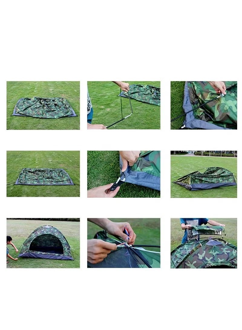 Generic Lightweight Camouflage Hiking Tent with Tote Bag/Outdoor Camping Tent, Suitable for Personal Adventure  - Image 3