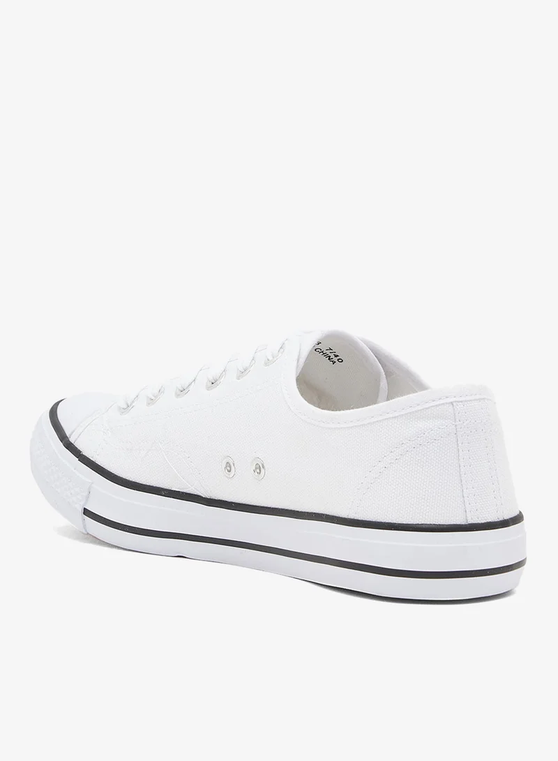 Spot-On Lace Up Canvas Sneaker