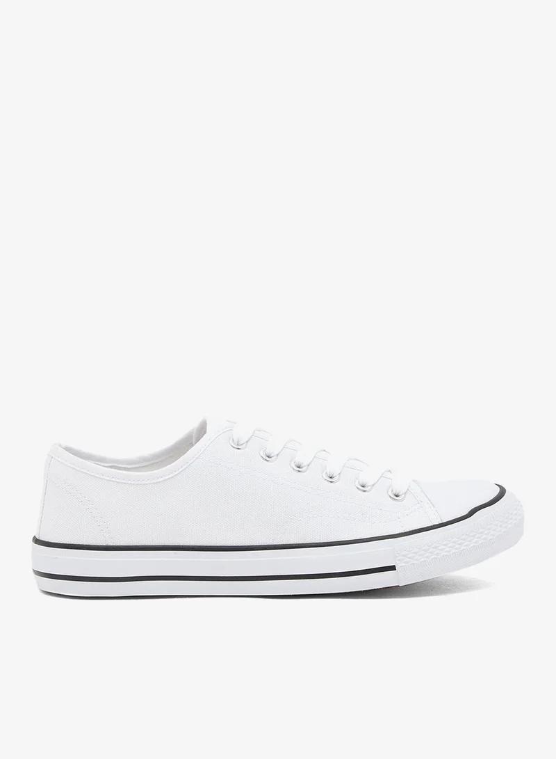 Spot-On Lace Up Canvas Sneaker