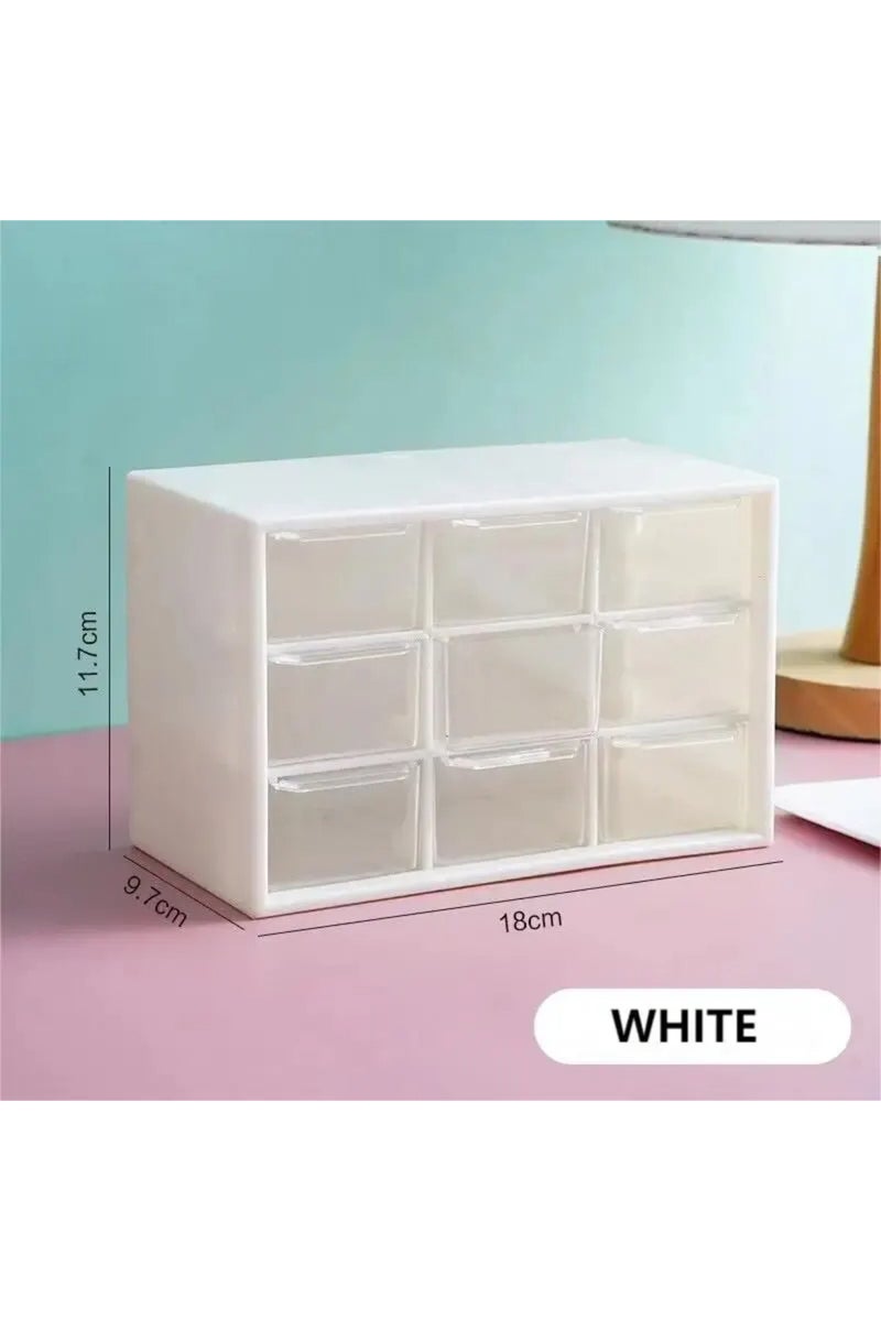 White Simple High-Color Desktop Organizer Drawer Type Desktop Small Objects All-In-One Storage Cosme