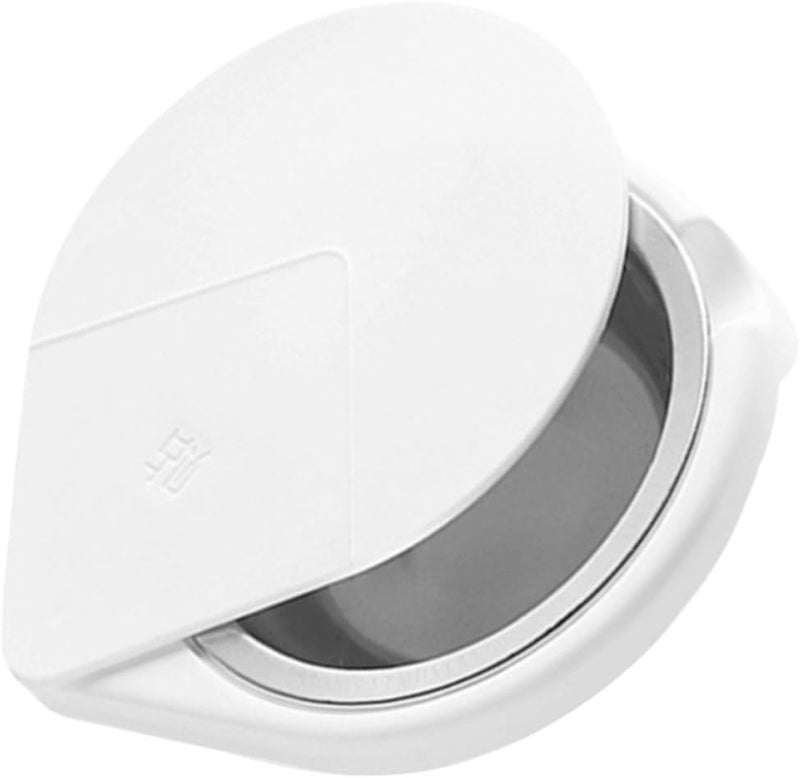 Stainless Steel Hidden Ashtray with Lid, Rotatable and Detachable Under-desk Self-adhesive Cigarette Ash Tray for Home Office and Outdoor Use, Windproof White Smoke Container - Image 1