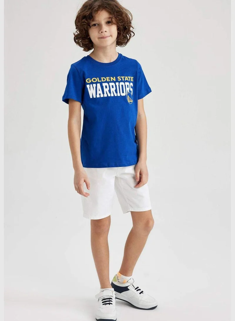 DeFacto Boy NBA Golden State Warriors Licenced Crew Neck Knitted Short Sleeve T-Shirt