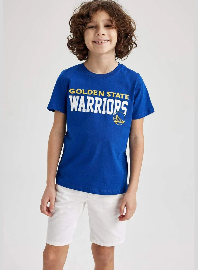 DeFacto Boy NBA Golden State Warriors Licenced Crew Neck Knitted Short Sleeve T-Shirt