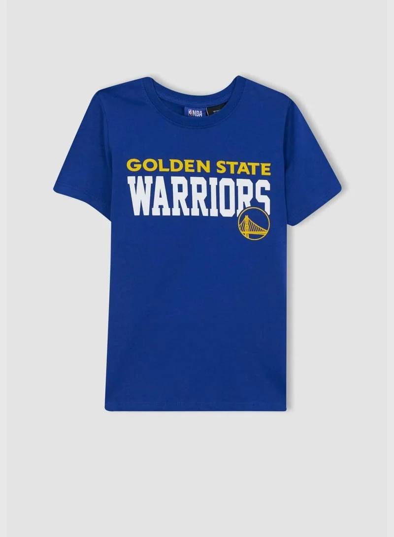 DeFacto Boy NBA Golden State Warriors Licenced Crew Neck Knitted Short Sleeve T-Shirt