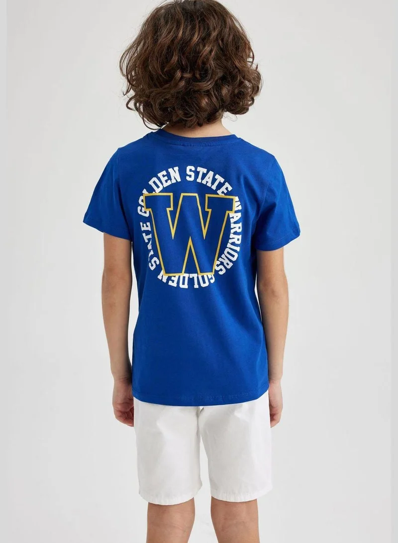 DeFacto Boy NBA Golden State Warriors Licenced Crew Neck Knitted Short Sleeve T-Shirt