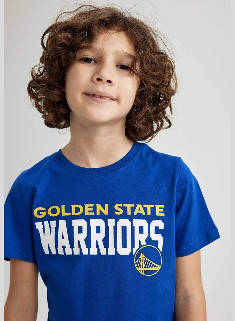 DeFacto Boy NBA Golden State Warriors Licenced Crew Neck Knitted Short Sleeve T-Shirt