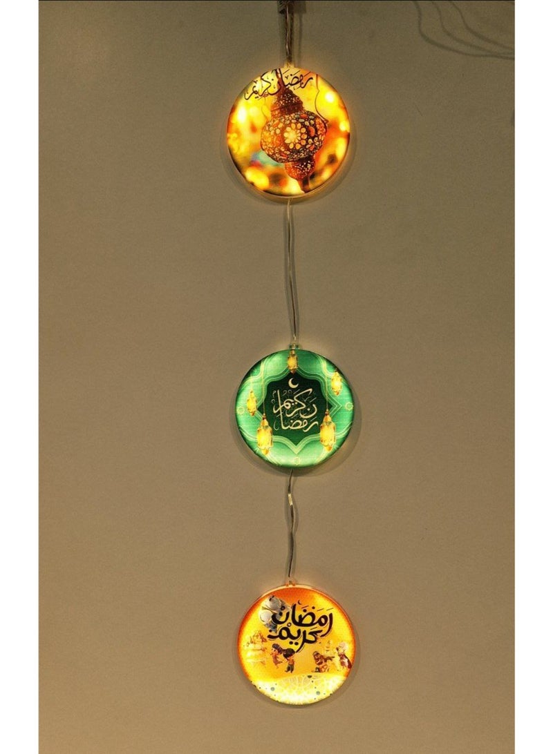 Ramadan Hanging LED Light with Ramadan Characters – Electric – Large Size