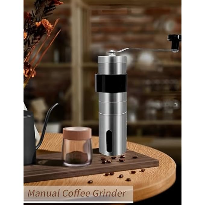 أساسيات 360 مجموعة ماكينة تحضير القهوة V60 المحمولة مع غلاية V60 ومقياس رقمي وكوب مزدوج الجدار وقاعدة زجاجية ومطحنة يدوية ومغرفة زجاجية و100 فلتر ورقي ومغرفة قهوة - Image 2