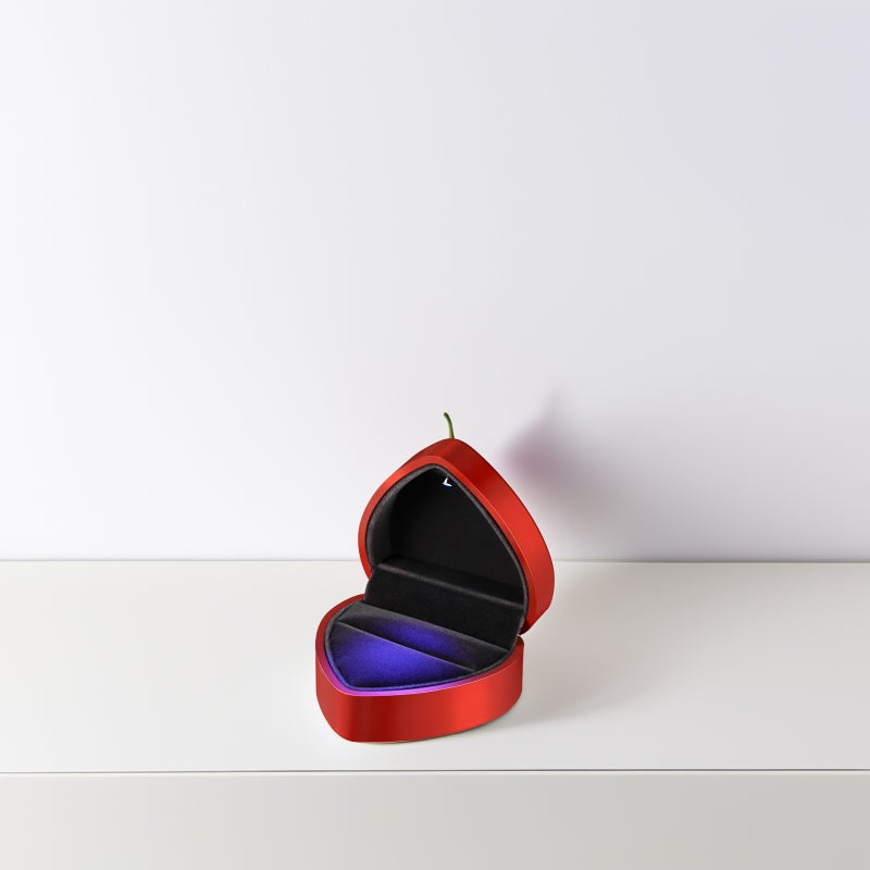 Lighted Heart Shape Storage Proposal Box For Wedding Anniversary Valentines Day - Image 2