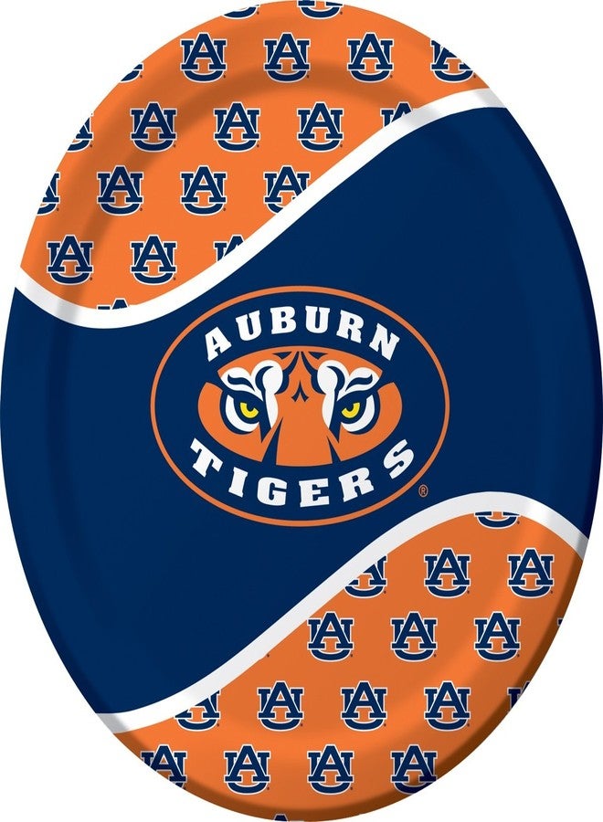 CREATIVE CONVERTING 8-Count Paper Dinner Plates, Auburn Tigers - Image 1